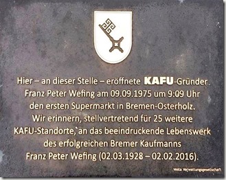 Gedenktafel Peter Wefing 21.09.2017